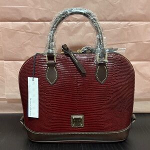 Dooney & Bourke Burgundy Textured Satchel